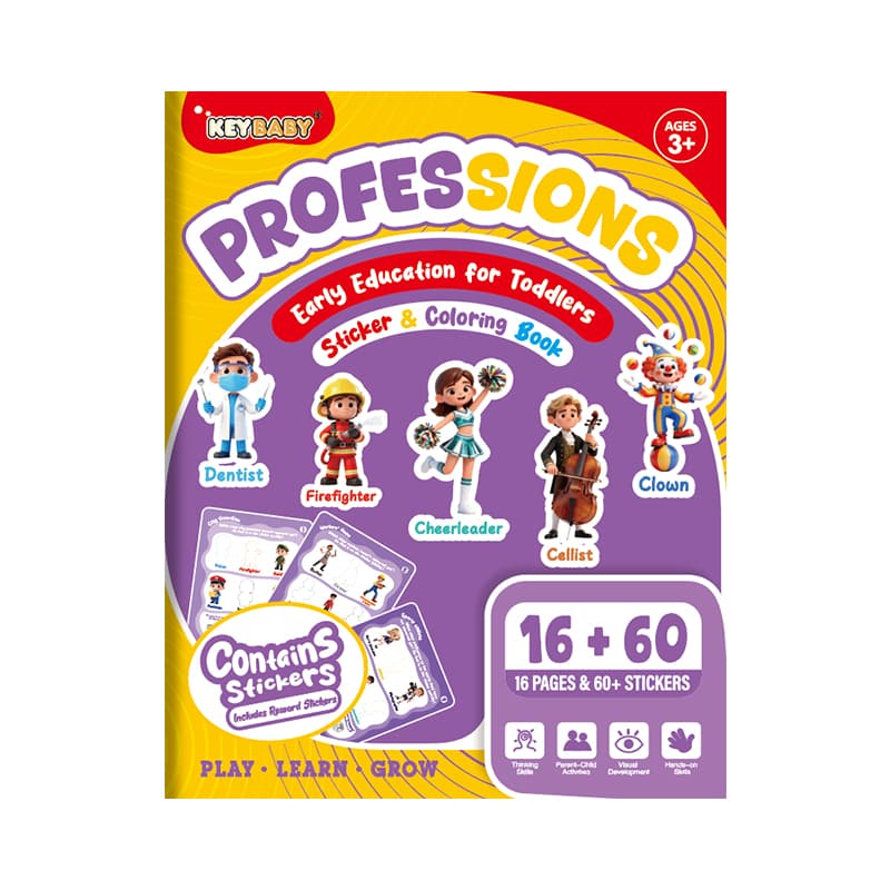 Sticker & Coloring Book – Professions