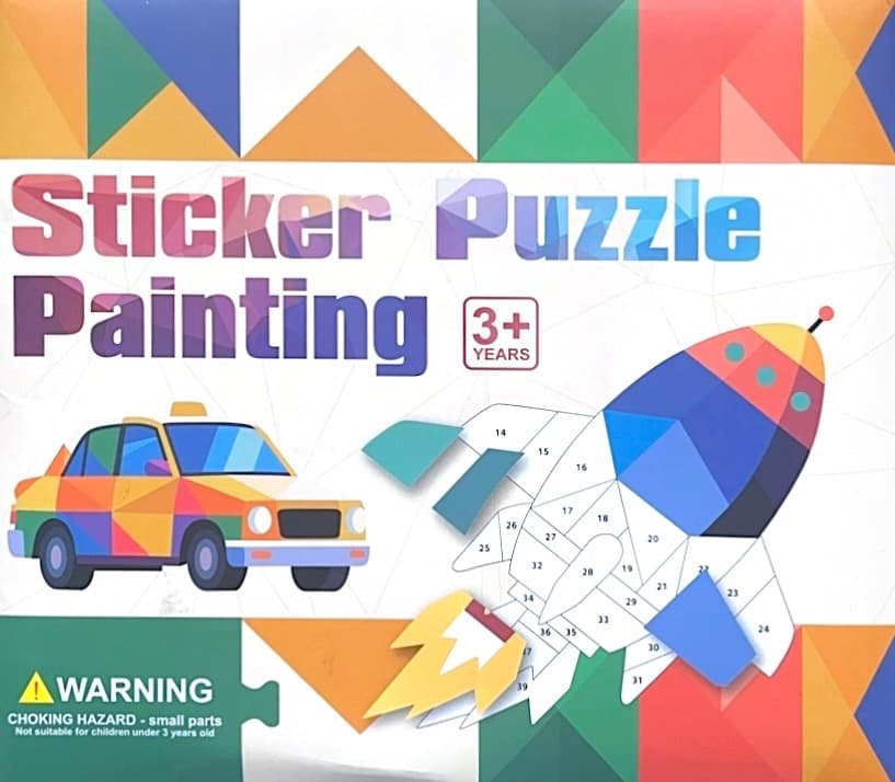 Sticker Puzzle Painting – Meios de Transporte