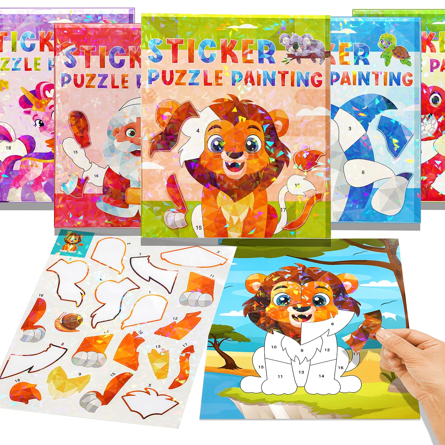 Sticker Puzzle Painting – Leão